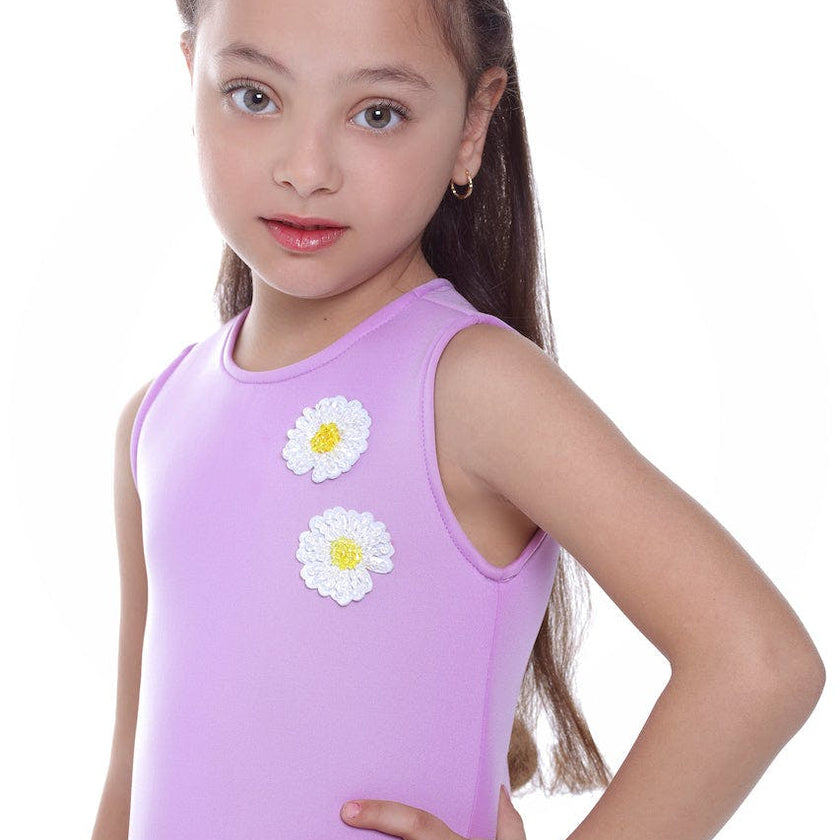 Lilac Fiona Sleeveless Bow Dress