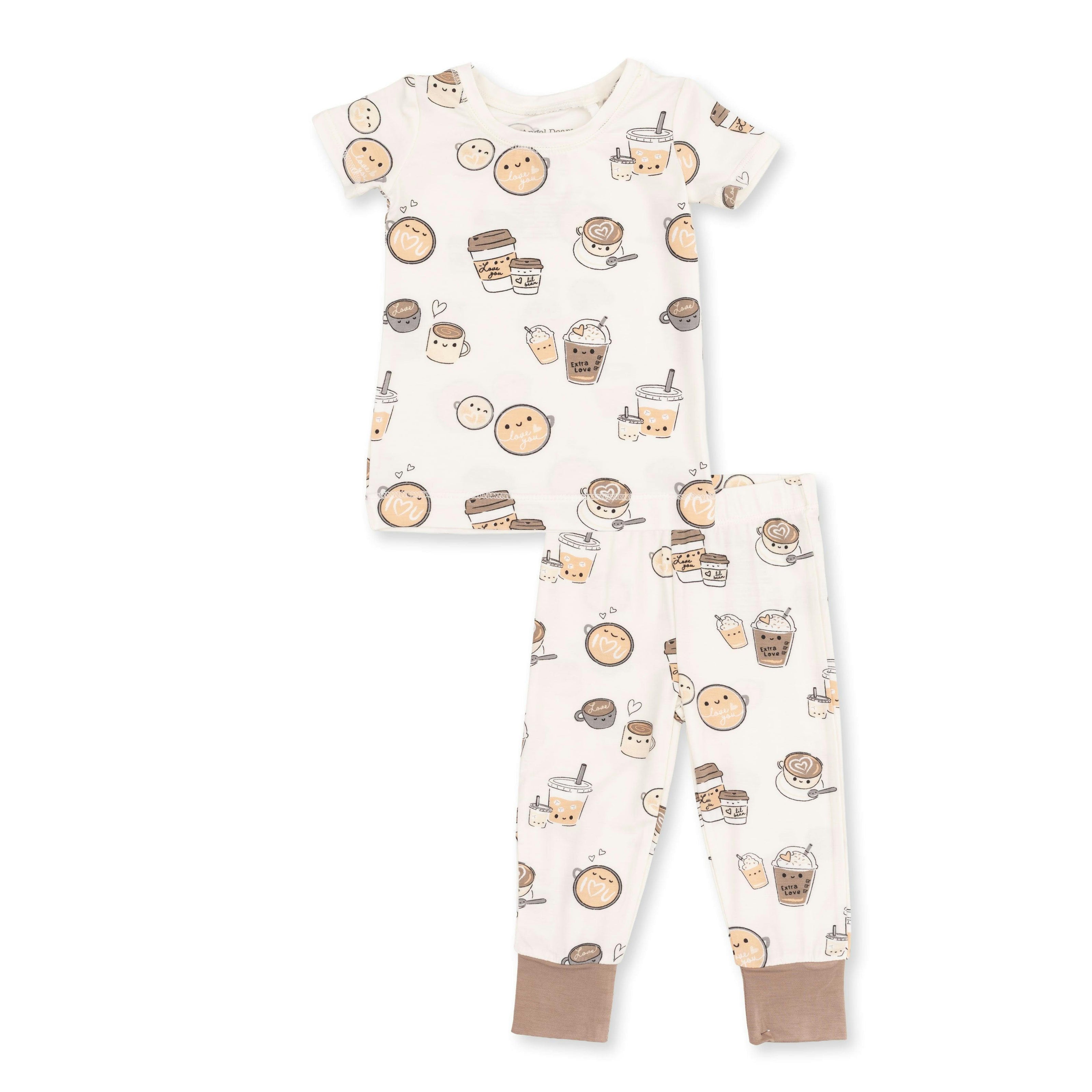 Love You A Latte - Short Sleeve Loungewear Set