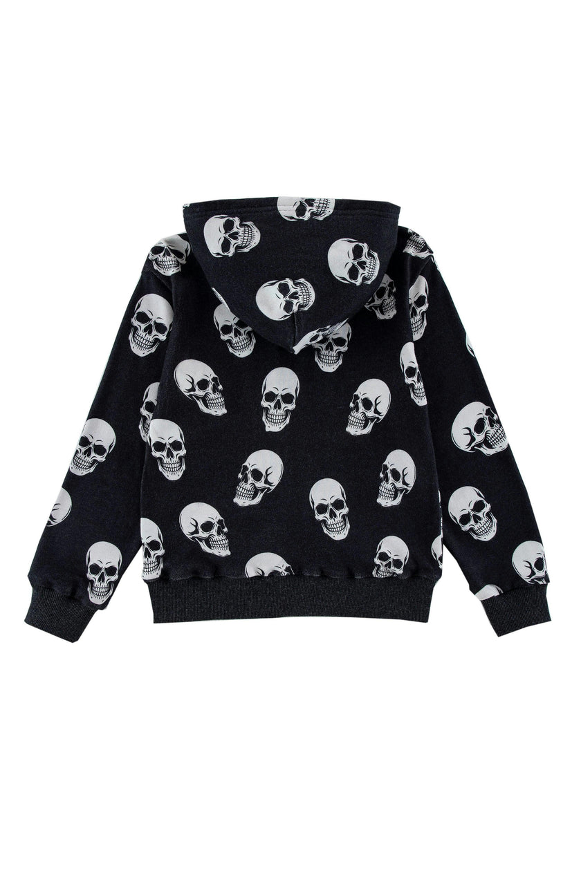 Soft Fleece Zip Up, Skulls