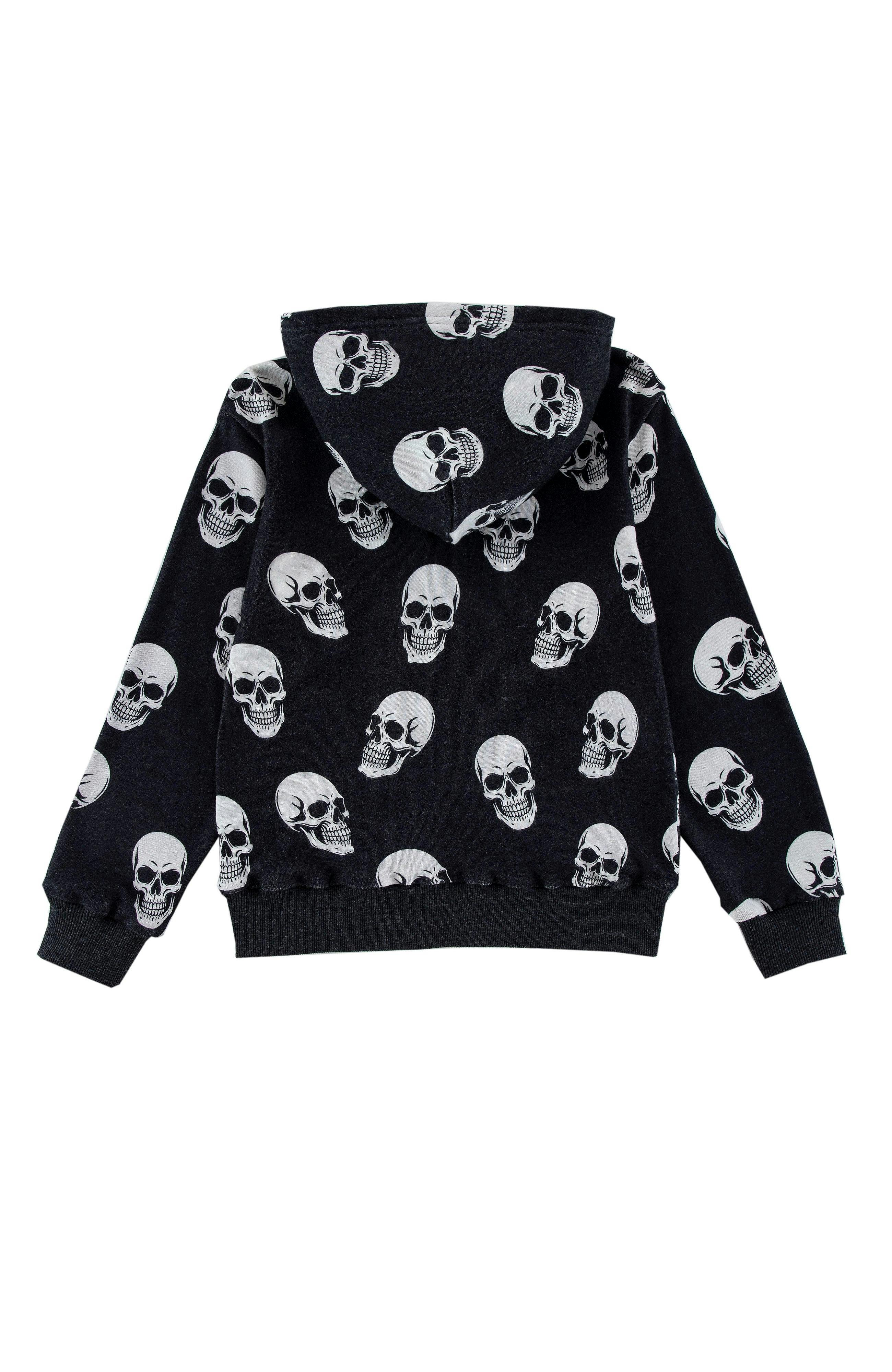 Soft Fleece Zip Up, Skulls