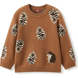 Pinecone & Knitted Birdseye Jacquard Sweater