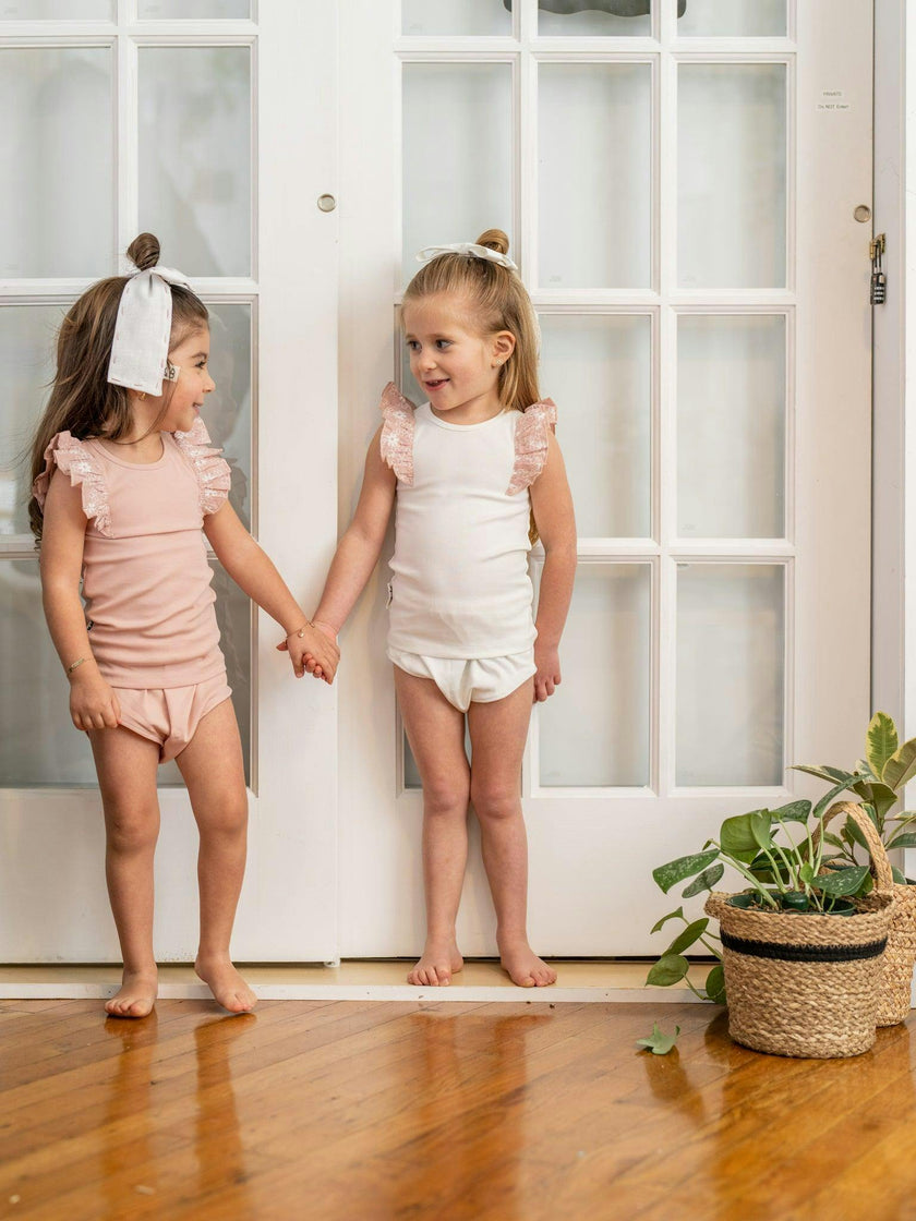 Shoulder Ruffle Top & Short Set