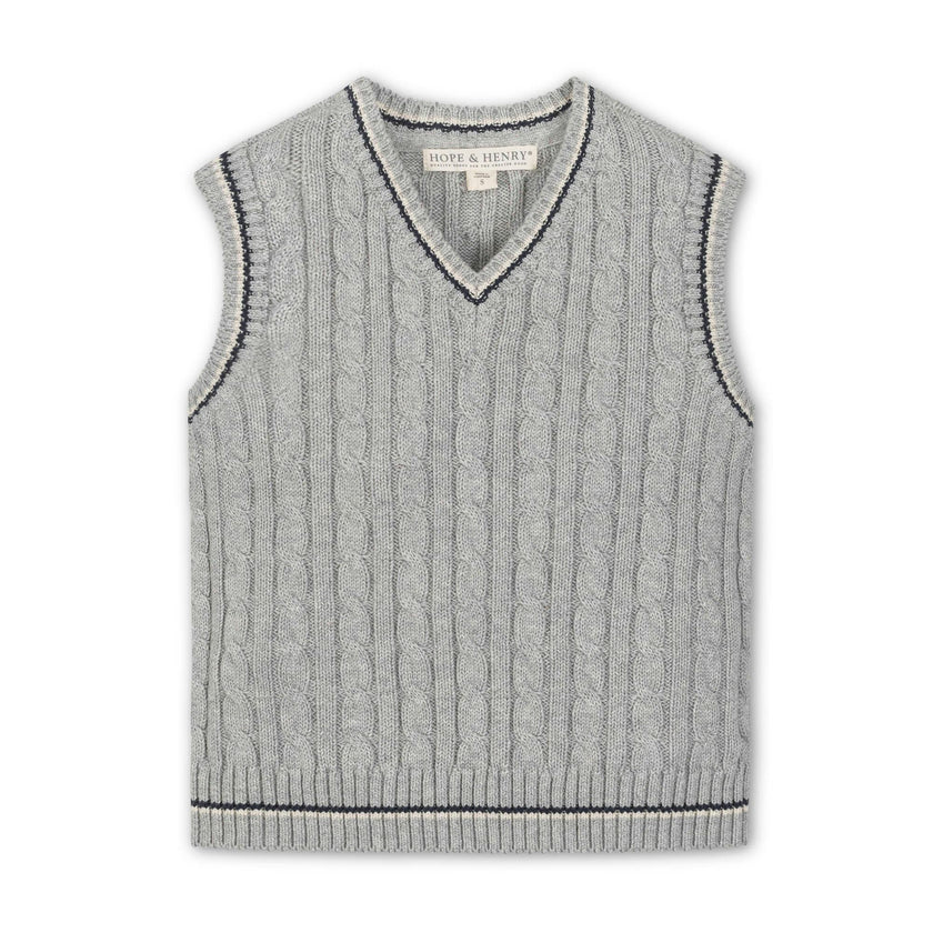 Organic Cable Sweater Vest