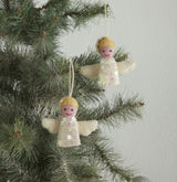 24 Piece Set- Iconic Christmas Mini Tabletop Tree Set- Hand Felted Wool