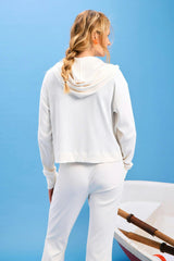 Womens Rib Crop Hoodie