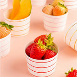 Warm Palette Frenchie Striped Baking Cups