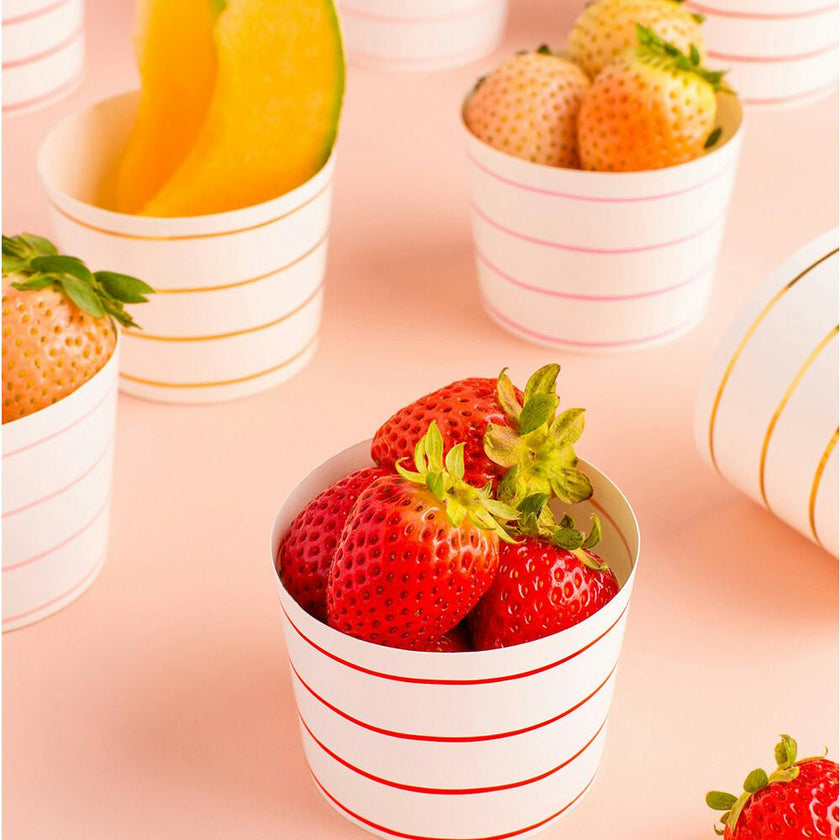 Warm Palette Frenchie Striped Baking Cups