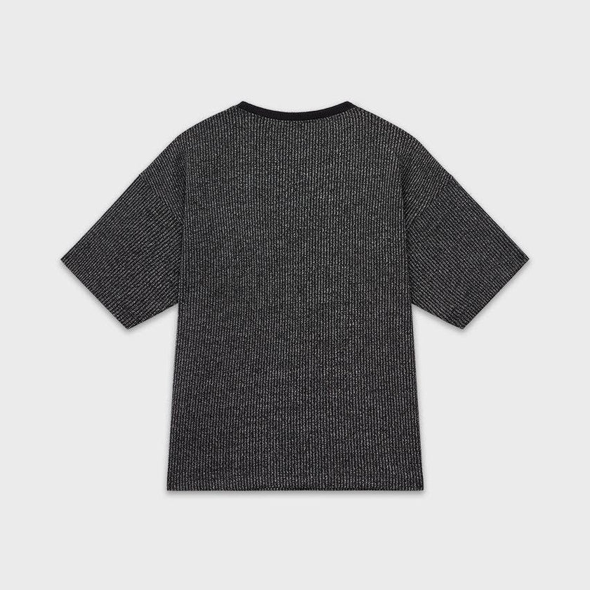 Cropped Glitter Ribbed T-Shirt