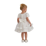 White Suttona Satin Bow Dress