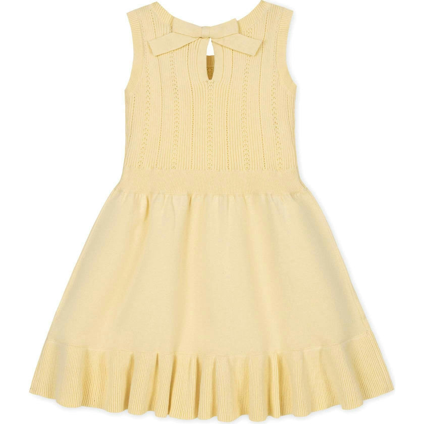 Organic Flounce Hem Tank Sweater Dress, Yellow