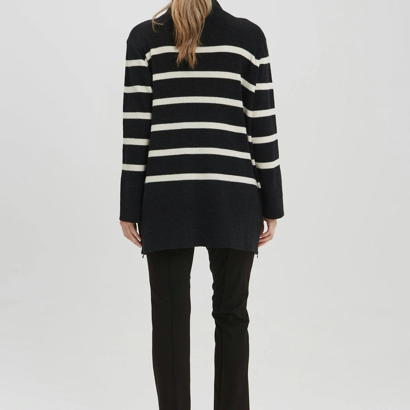 Sarabeth Neck Long Sleeve Maternity Sweater