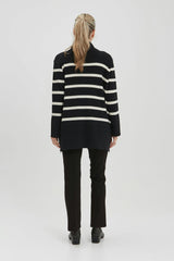 Sarabeth Neck Long Sleeve Maternity Sweater