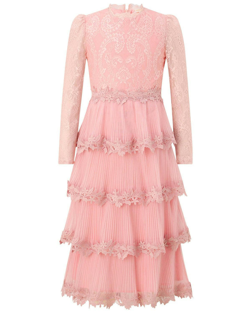 Peggy Lace Midi Dress, Pink