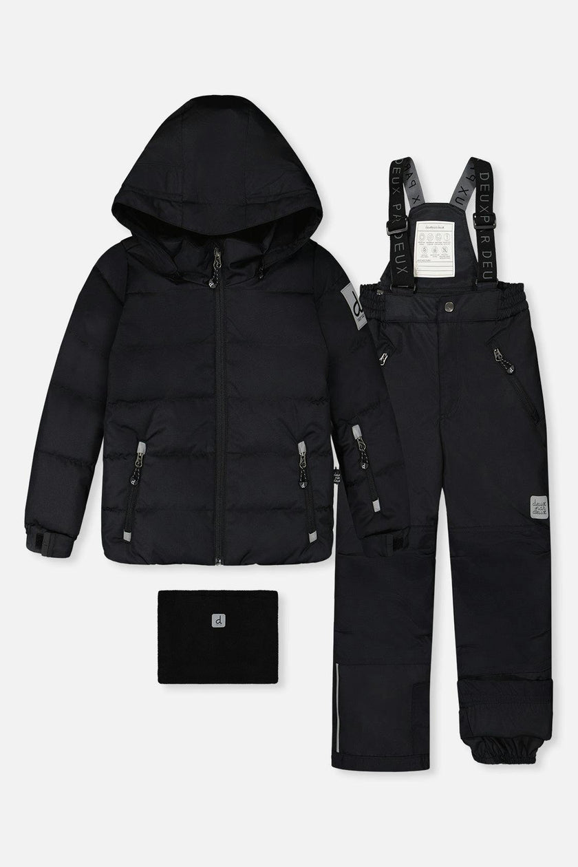 Two Piece Play Snowsuit Black With Black Pants
