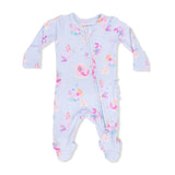 Mermaid Princesses - 2 Way Ruffle Back Zipper Footie