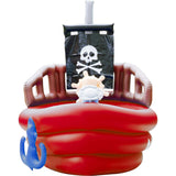 Water Fun Pirate Boat Inflatable Sprinkler Play Center with Pump