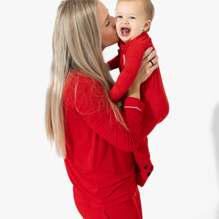 Winterberry Red Bamboo Women's Trim PJ Set