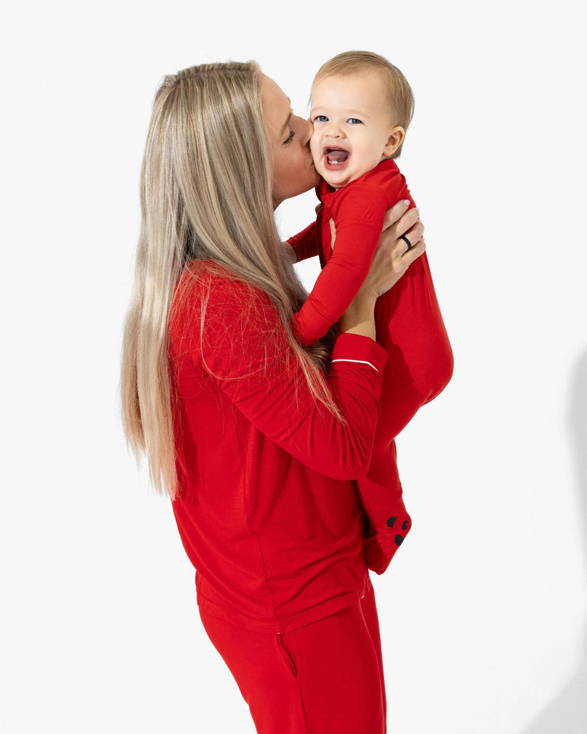 Winterberry Red Bamboo Women's Trim PJ Set