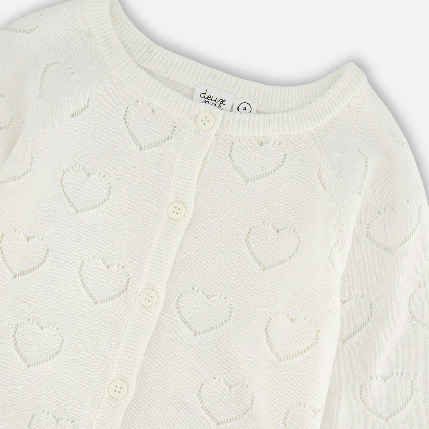 Pointelle Knit Cardigan