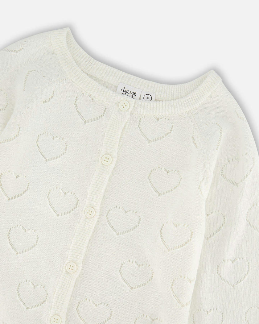 Pointelle Knit Cardigan