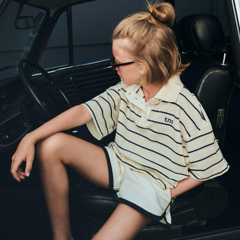 TNS Logo Teen Short Ecru