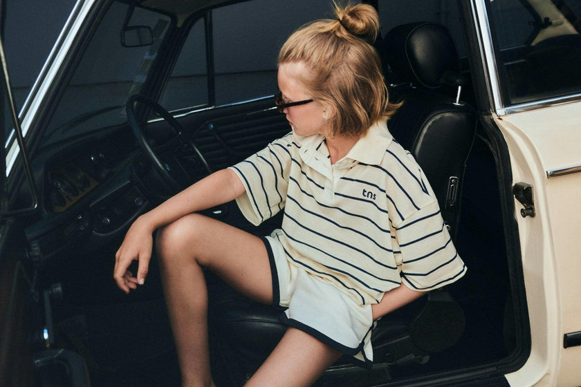 TNS Logo Teen Short Ecru