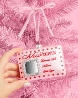 New Driver Ornament - glass license ornament