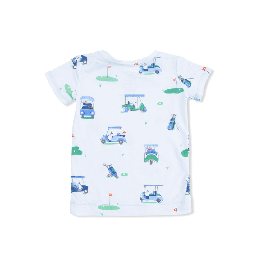 Vintage Golf Carts Blue - Short Sleeve Loungewear Set