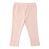 Organic Lace Collar Onesie & Tights Set - Blush