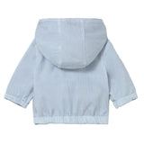Light Blue Striped Hooded Jacket
