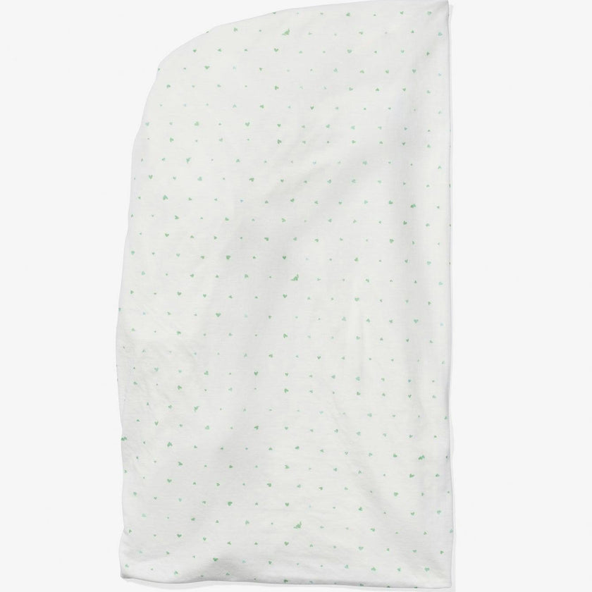 Crib Sheet, Seafoam Hearts