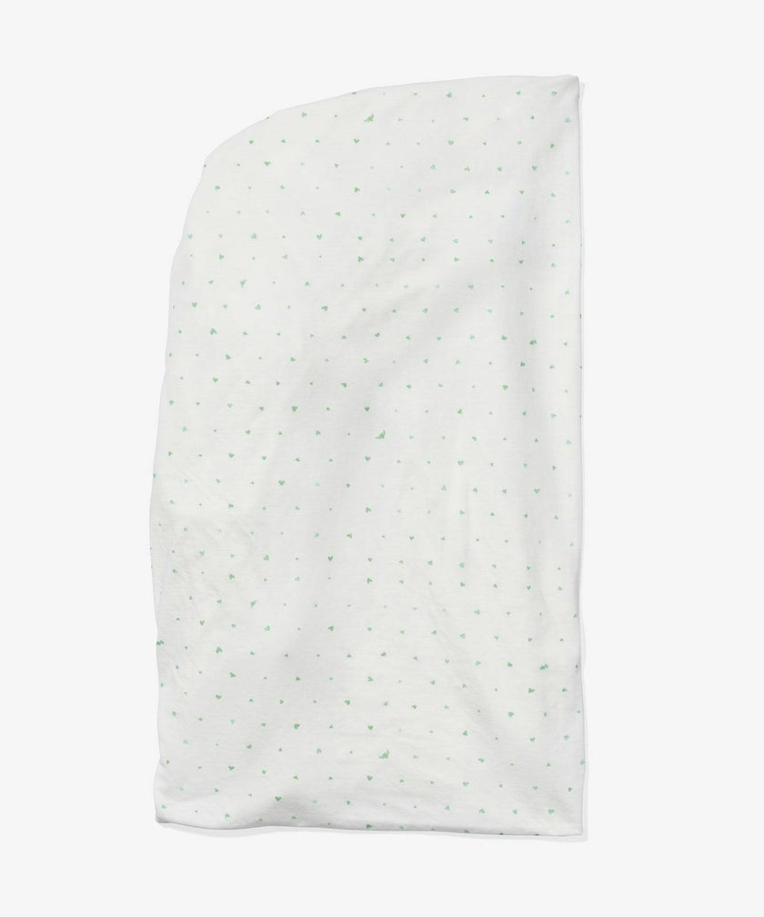 Crib Sheet, Seafoam Hearts