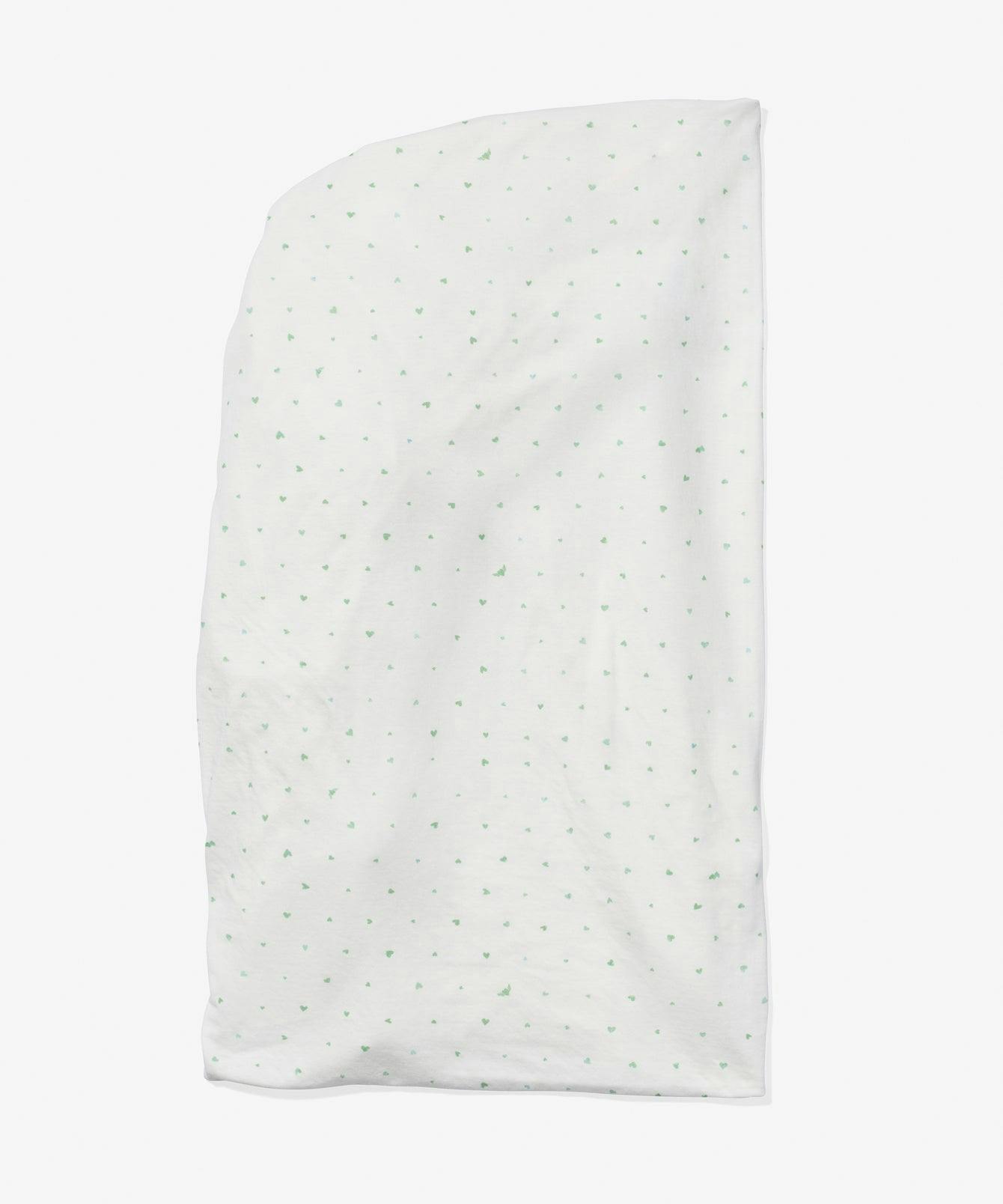 Crib Sheet, Seafoam Hearts
