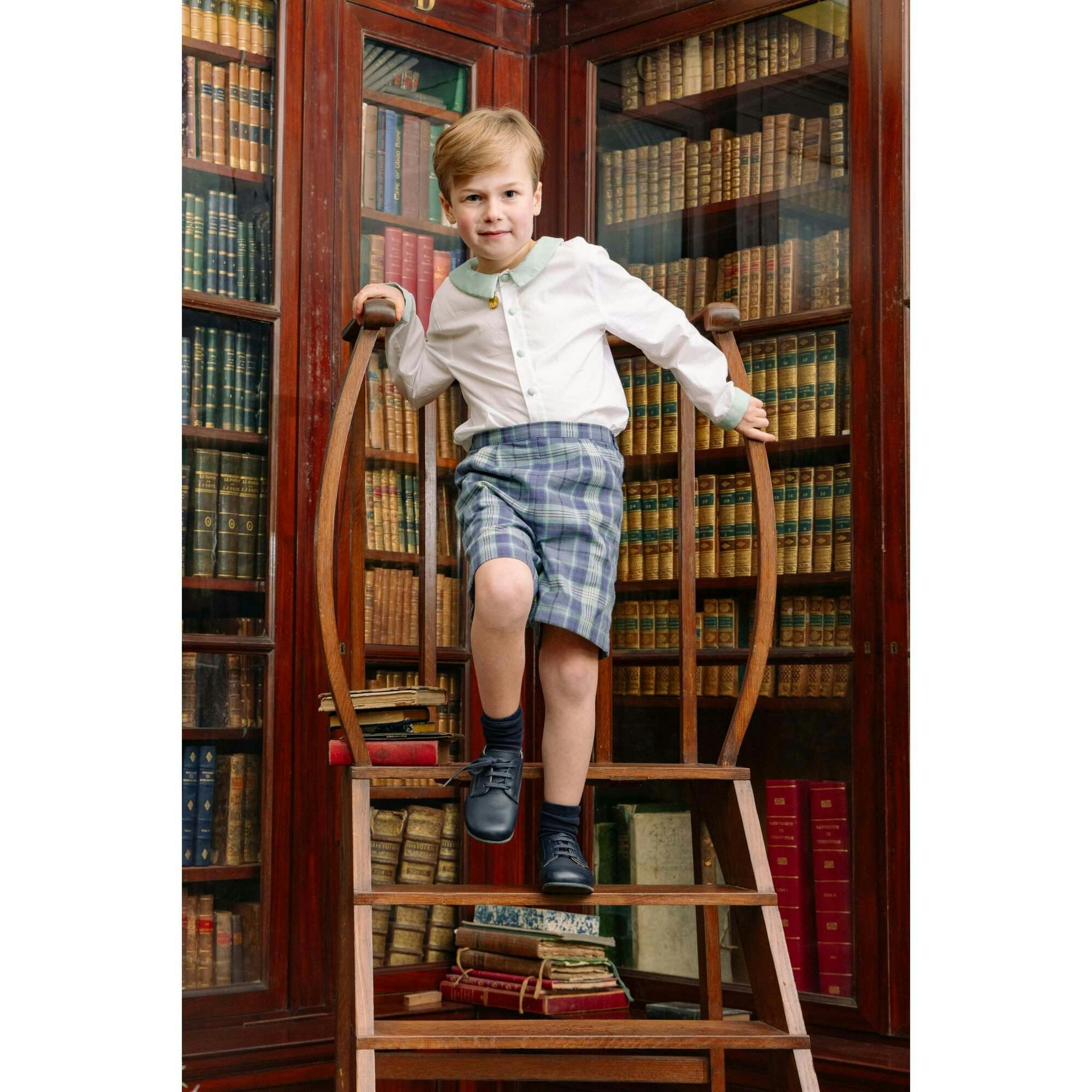 William Blue Tartan Dressy Set