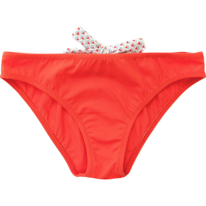 Isabella swim pants in mandarinred and scales print