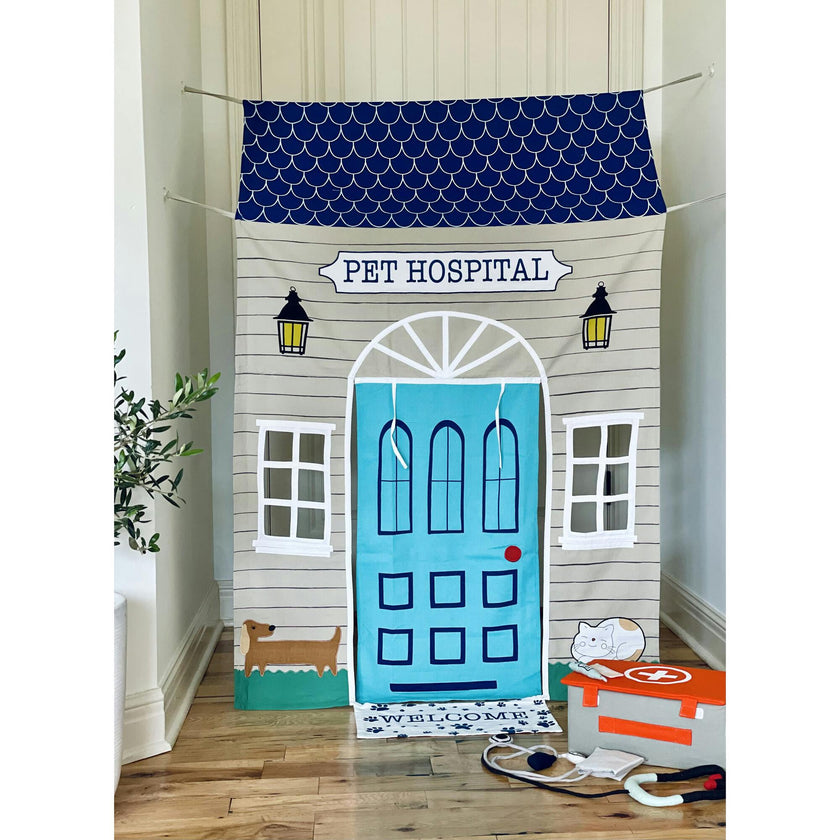 Pet Hospital Doorway Tent with Play Accessories