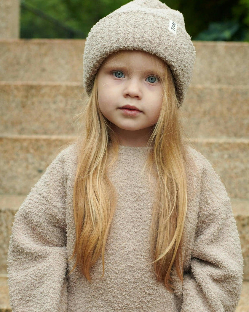 Ribbed Beanie - Fuzzy