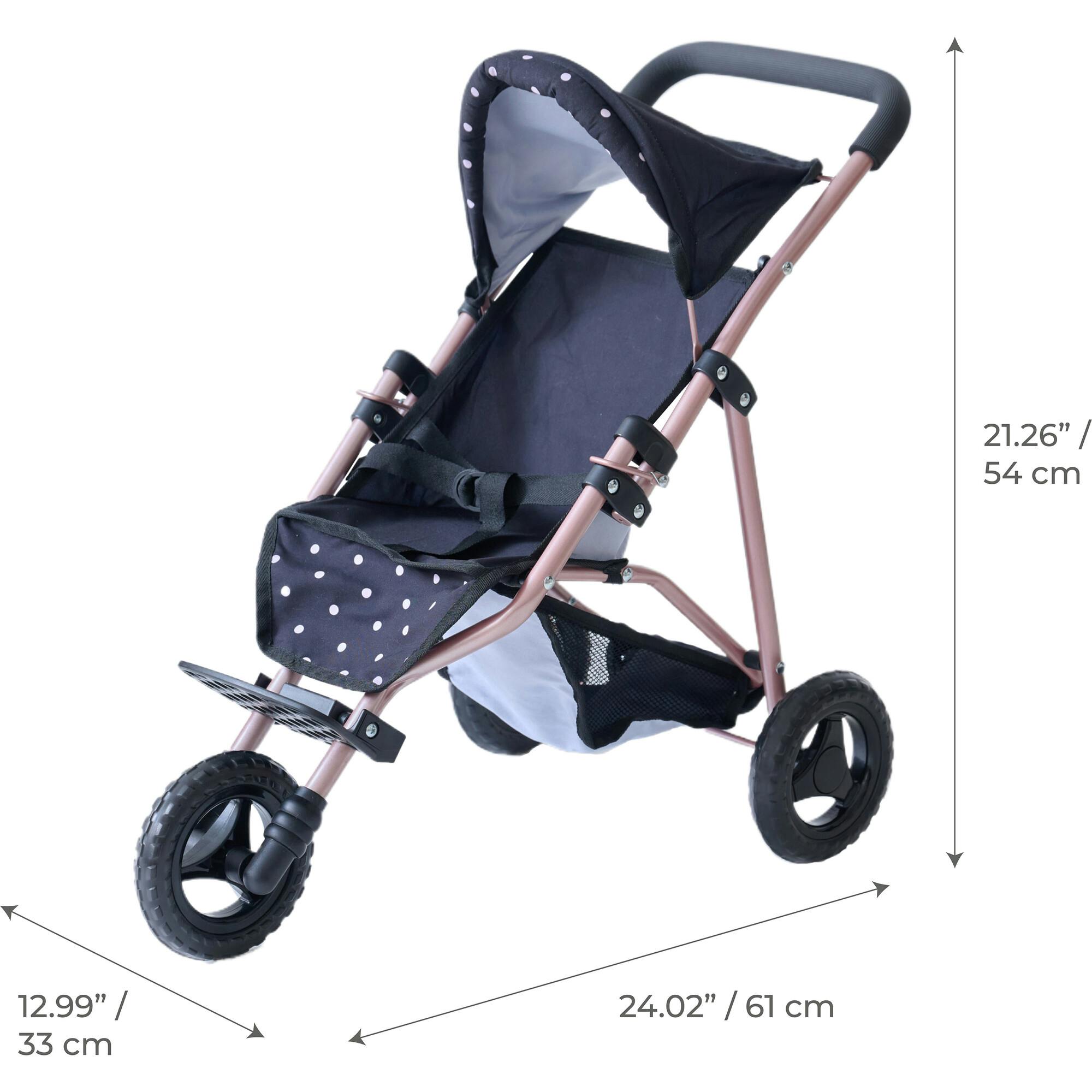 Olivia's Little World Pin Up Doll Jogging Stroller & Retractable Canopy