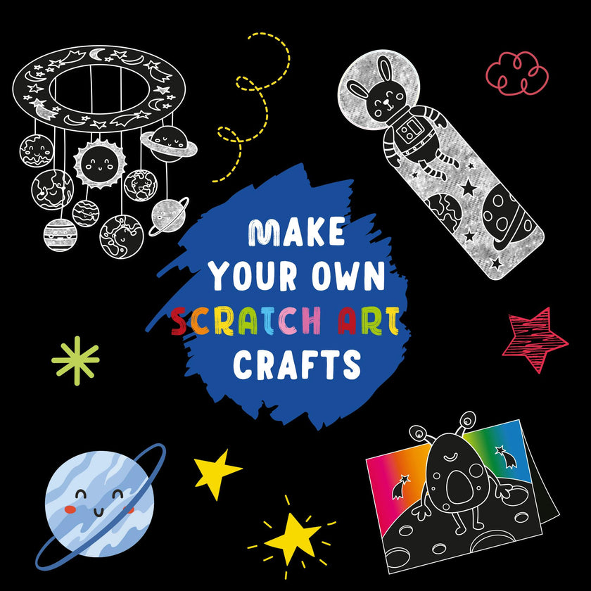 Scratch & Glitter Activity Book: Space