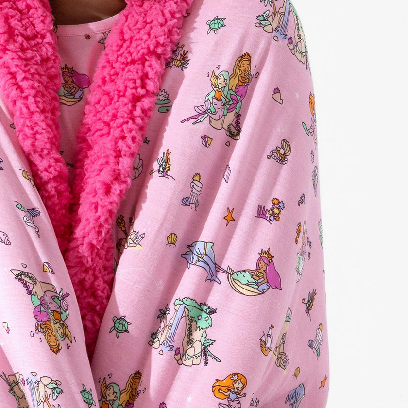 Mermaid Lagoon Bamboo Sherpa Blanket