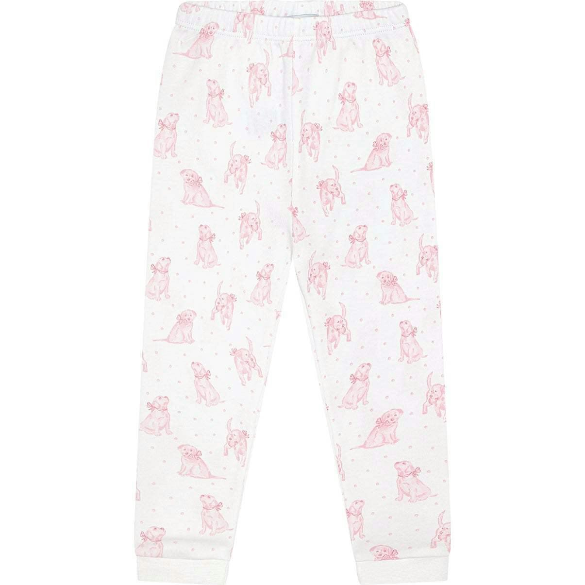 Pink Puppy Love Print Pajamas