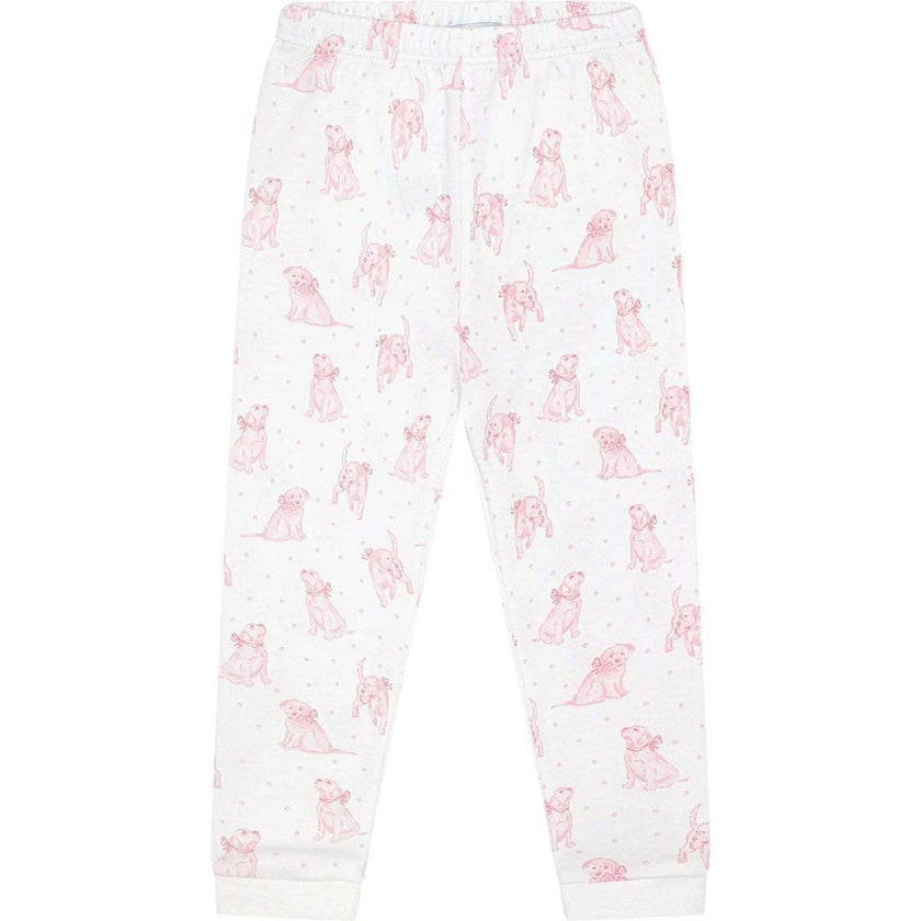 Pink Puppy Love Print Pajamas