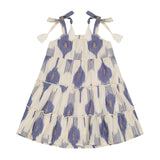 Bella Girls Shoulder Tie Sundress La Crème Ikat, Cream
