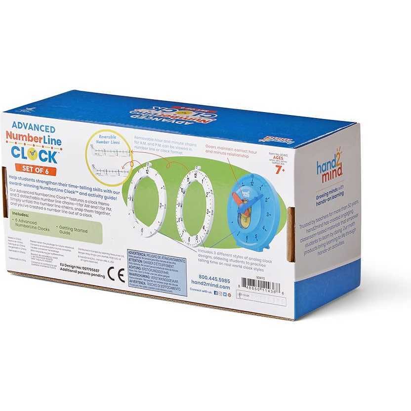 NumberLine Clock: Deluxe Set of 6