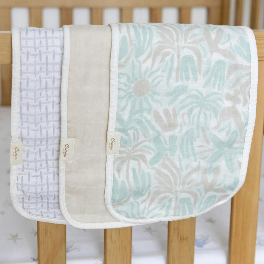 Cove 3-pc. Newborn Burp Cloth Set (Beach Life)