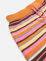 women's organic cotton shorts - orange sunset