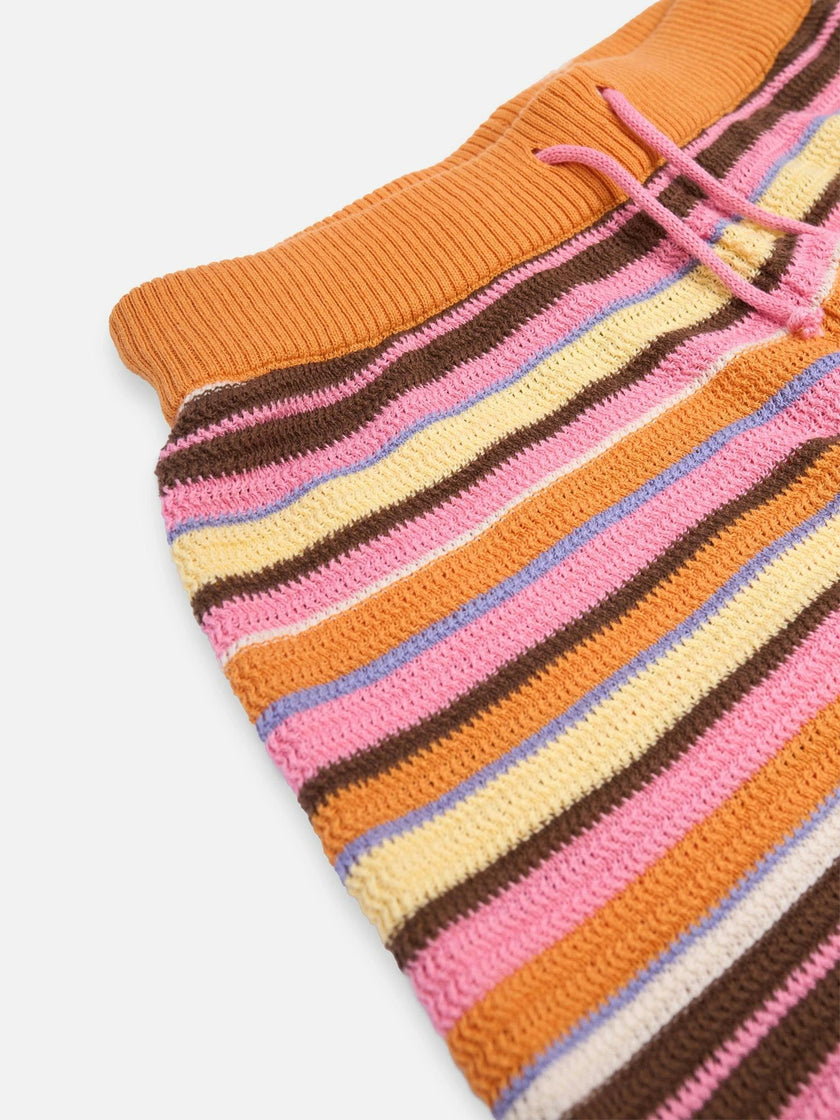 women's organic cotton shorts - orange sunset