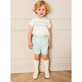 Wimbledon Stripe Hand Smocked Peter Pan Collar Two Piece Set in Green (18mths-6yrs)