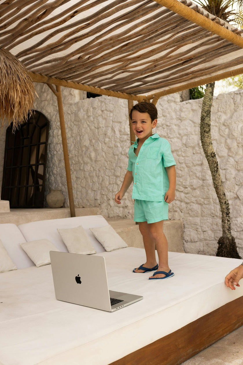The Future Sea Suite - Boys Linen Shirt