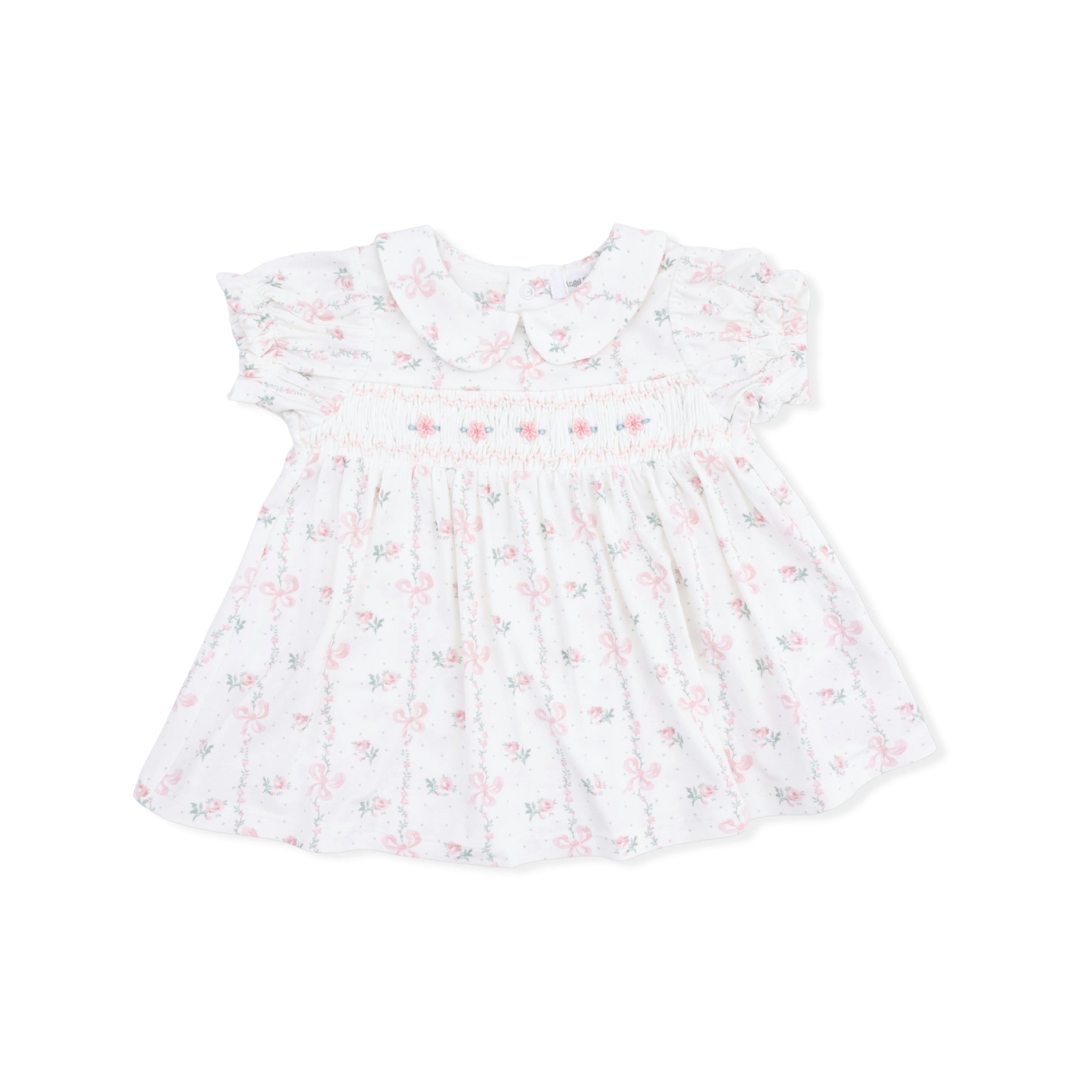 Dainty Buds and Bows - Smocked Dress Set